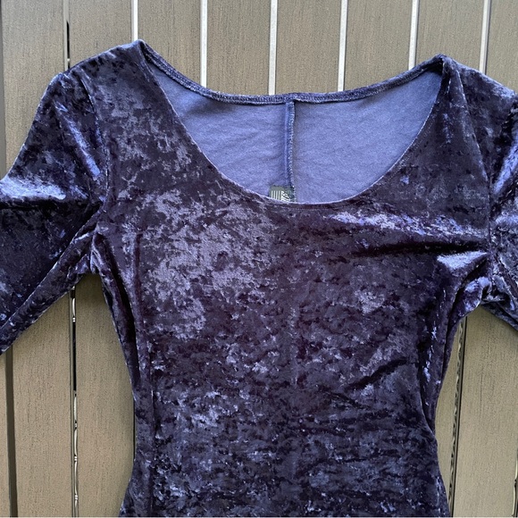 VINTAGE 90s ALL THAT JAZZ CRUSHED VELVET BODYCON HOLIDAY PARTY MINI DRESS!! - Picture 3 of 8